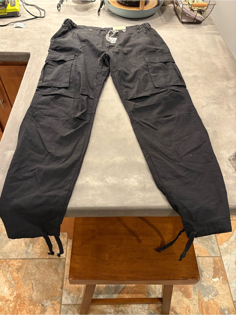 New W/Tags MNML  Men’s Black Utility Pants Size 33